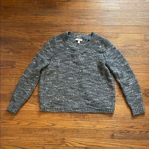 Banana Republic Gray & Silver Wool Open Back Sweater